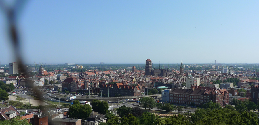 widok z biskupiej góry panorama gdańska