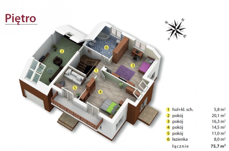 plan piętro 
